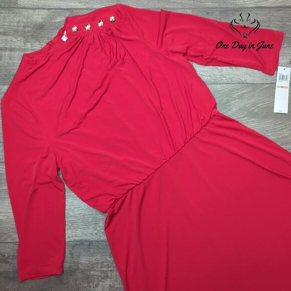 London Style Long Sleeve Midi Dress Size 12 - Picture 3 of 7